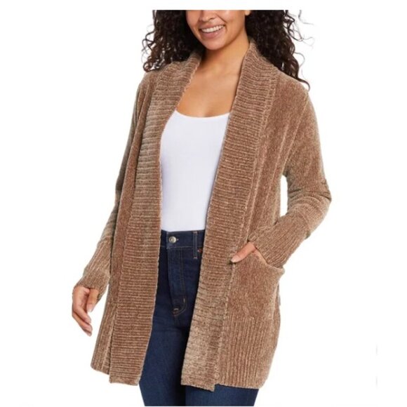 Orvis Ladies' Chenille Cardigan, Taupe - Picture 1 of 6